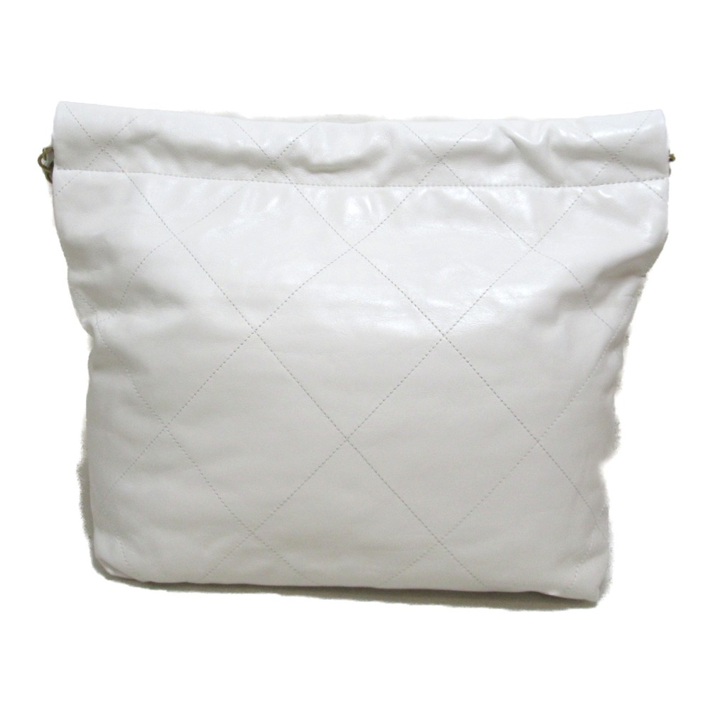 Chanel 22 Shoulder Bag White Chain Calf